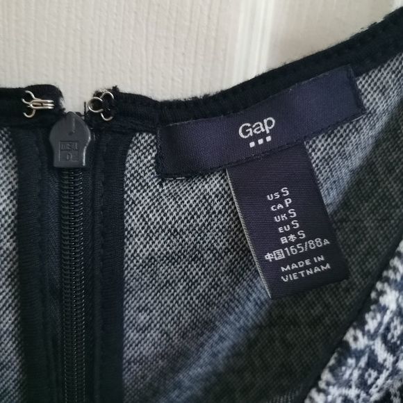 Navy Print Fit and Flare Dress by Gap - Picture 4 of 5